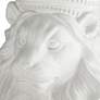 3_Lion Bust with Crown 9" High Matte White Figurines Set of 2 more views