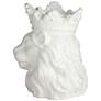 5_Lion Bust with Crown 9" High Matte White Figurines Set of 2 more views