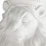 Lion Bust with Crown 9" High Matte White Figurine in scene