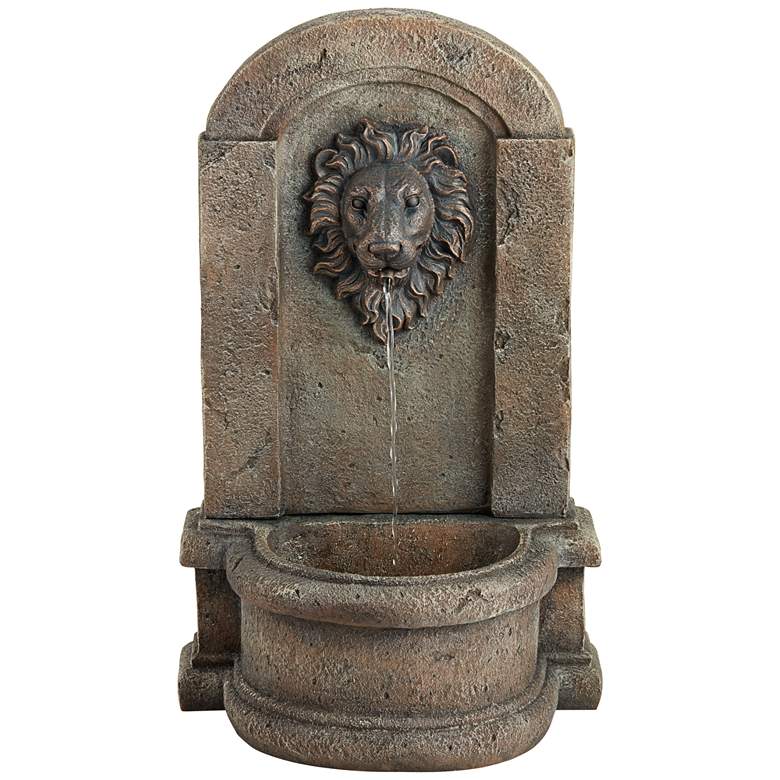 Image 1 Lion Head 25 inch High Stone Indoor/Outdoor Fountain