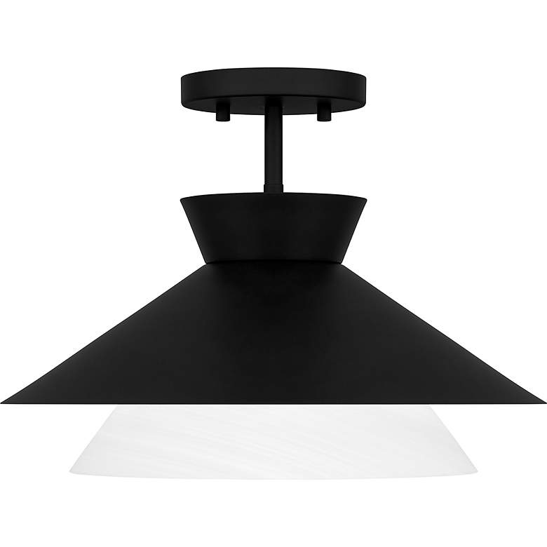 Image 5 Lionel 1-Light Matte Black Semi-Flush Mount Light more views