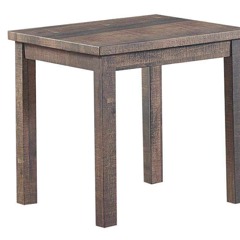Image 3 Lionne Rustic Natural Wood 3-Piece Coffee Table Set more views
