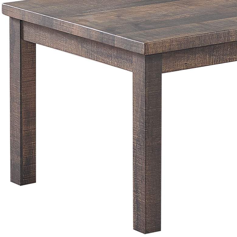 Image 4 Lionne Rustic Natural Wood 3-Piece Coffee Table Set more views