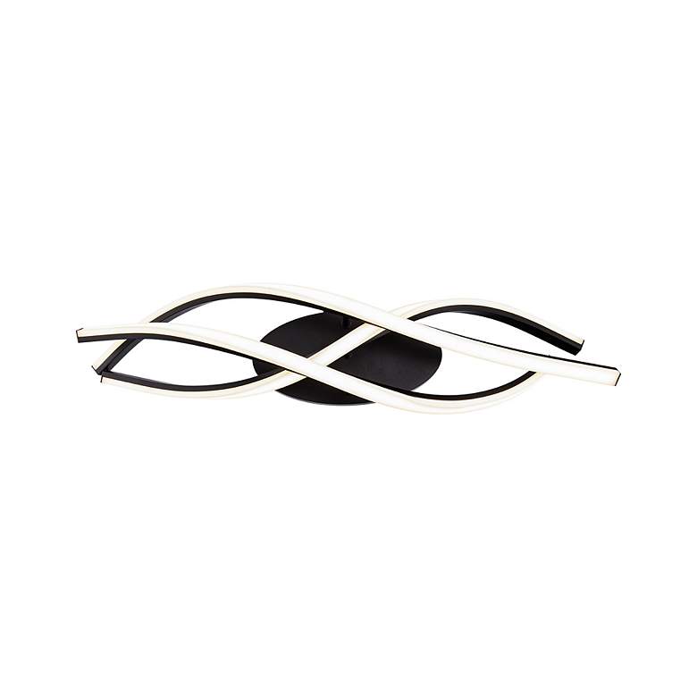 Image 3 Lior 6.88"H x 28.63"W 1-Light Linear Bath Bar in Black more views