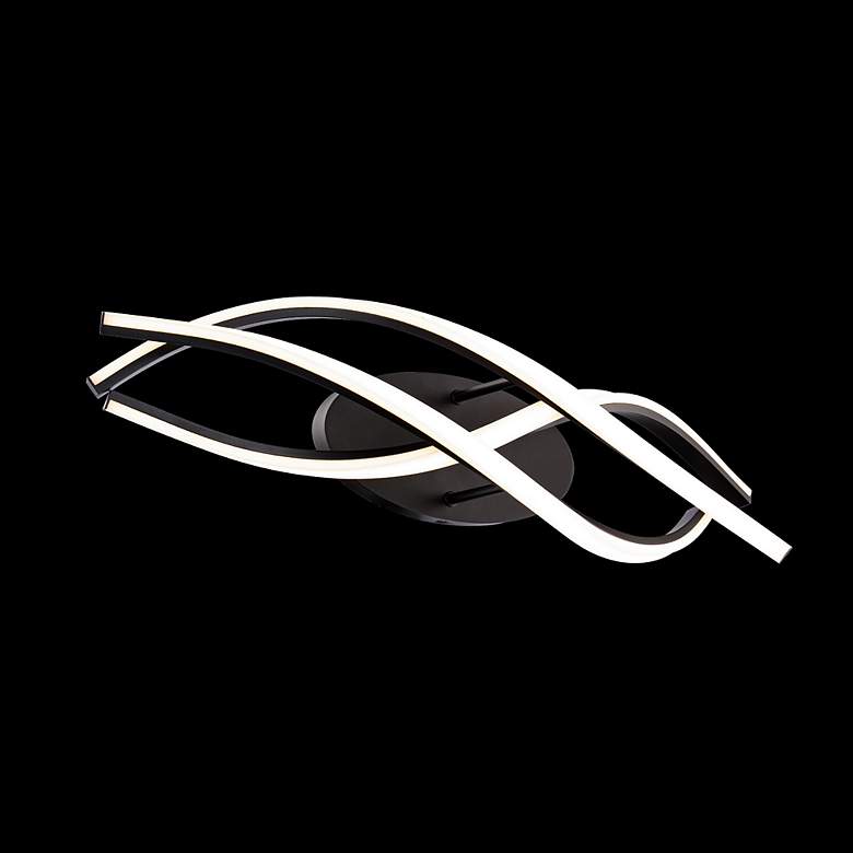 Image 4 Lior 6.88"H x 28.63"W 1-Light Linear Bath Bar in Black more views