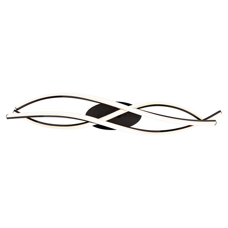 Image 3 Lior 7.38"H x 37.88"W 1-Light Linear Bath Bar in Black more views