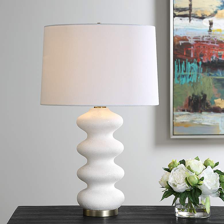Image 1 Liora 26 1/4" White Porcelain Table Lamp