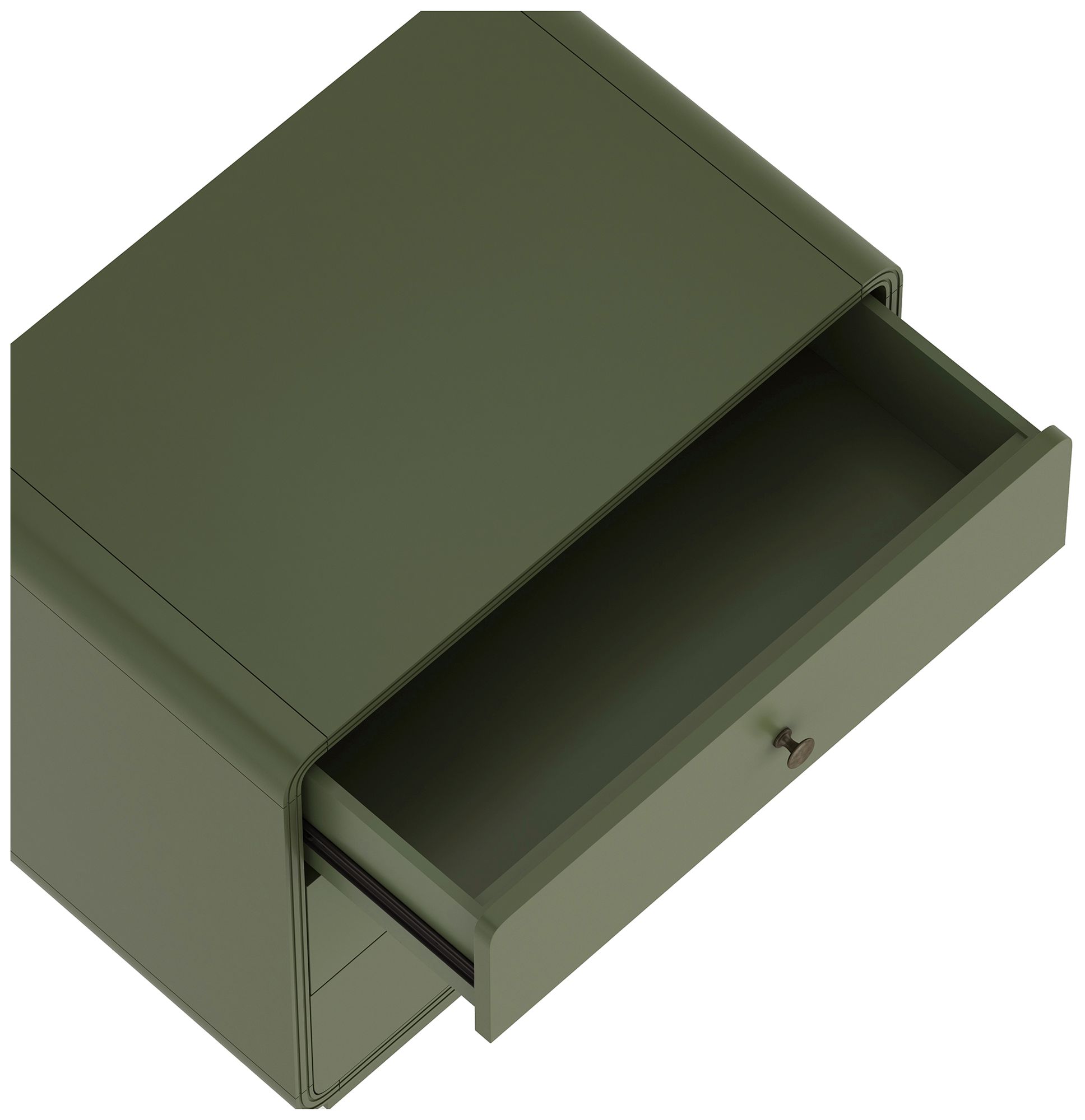 Image 6 Liora Contemporary 28" Nightstand in Green (3-Drawer) more views