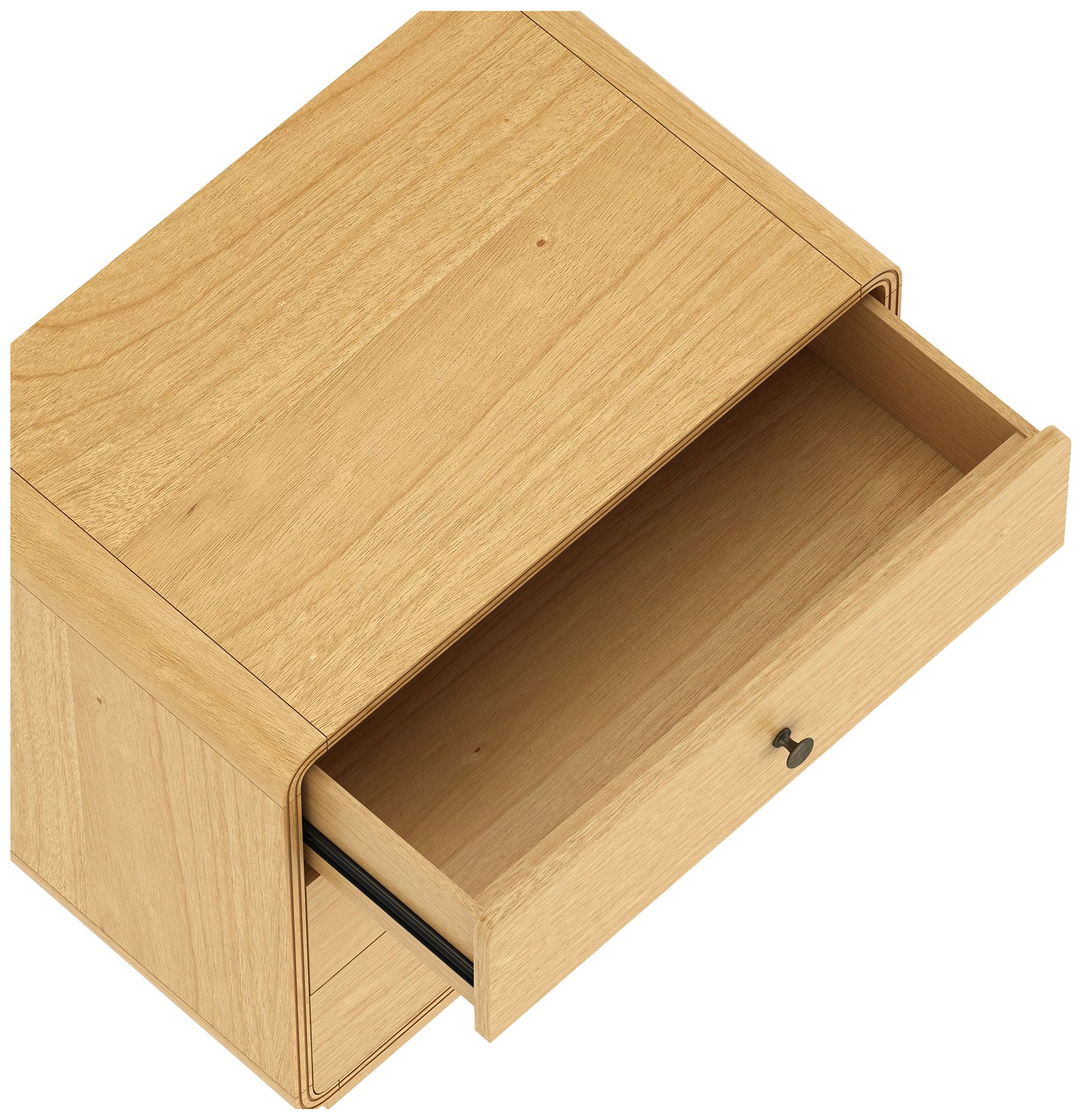 Image 6 Liora Contemporary 28" Nightstand in Natural (3-Drawer) more views