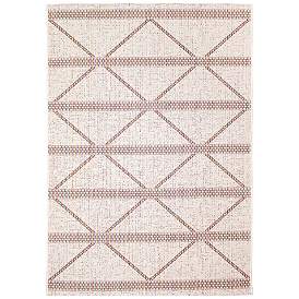 Image1 of Liora Manne Avena Diamond Stripe Indoor/Outdoor Rug Ivory 3'3" x 4