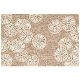 Image2 of Liora Manne Capri Sea Biscuit Indoor/Outdoor Area Rug Natural 2'6"x4'