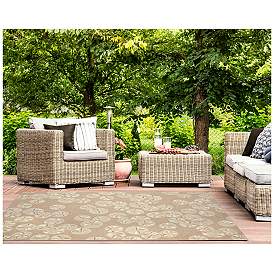 Image3 of Liora Manne Capri Sea Biscuit Indoor/Outdoor Area Rug Natural 2'6"x4' more views
