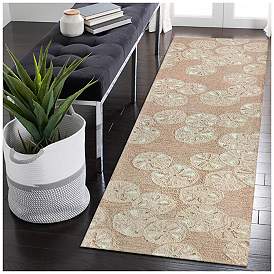 Image1 of Liora Manne Capri Sea Biscuit Indoor/Outdoor Area Rug Natural 2'x8'