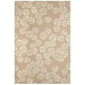 Image2 of Liora Manne Capri Sea Biscuit Indoor/Outdoor Area Rug Natural 3'6"x5'6"
