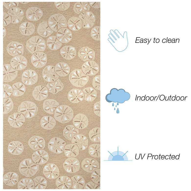 Image 4 Liora Manne Capri Sea Biscuit Indoor/Outdoor Area Rug Natural 7'6"x9'6" more views