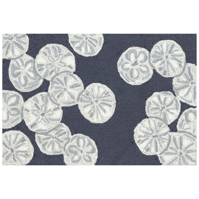 Image 1 Liora Manne Capri Sea Biscuit Indoor/Outdoor Area Rug Navy 2'x3'