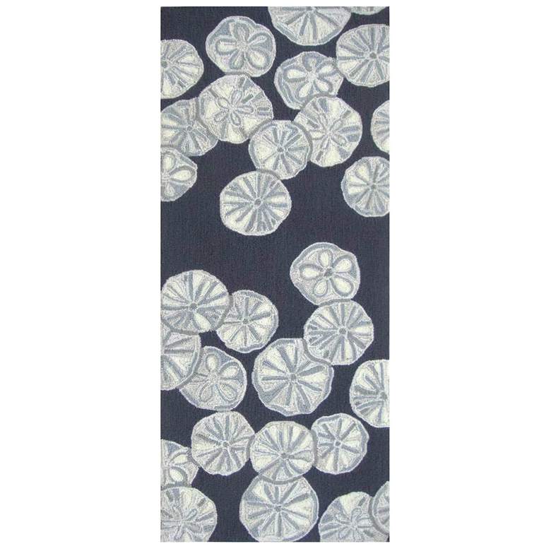 Image 1 Liora Manne Capri Sea Biscuit Indoor/Outdoor Area Rug Navy 2'x5'