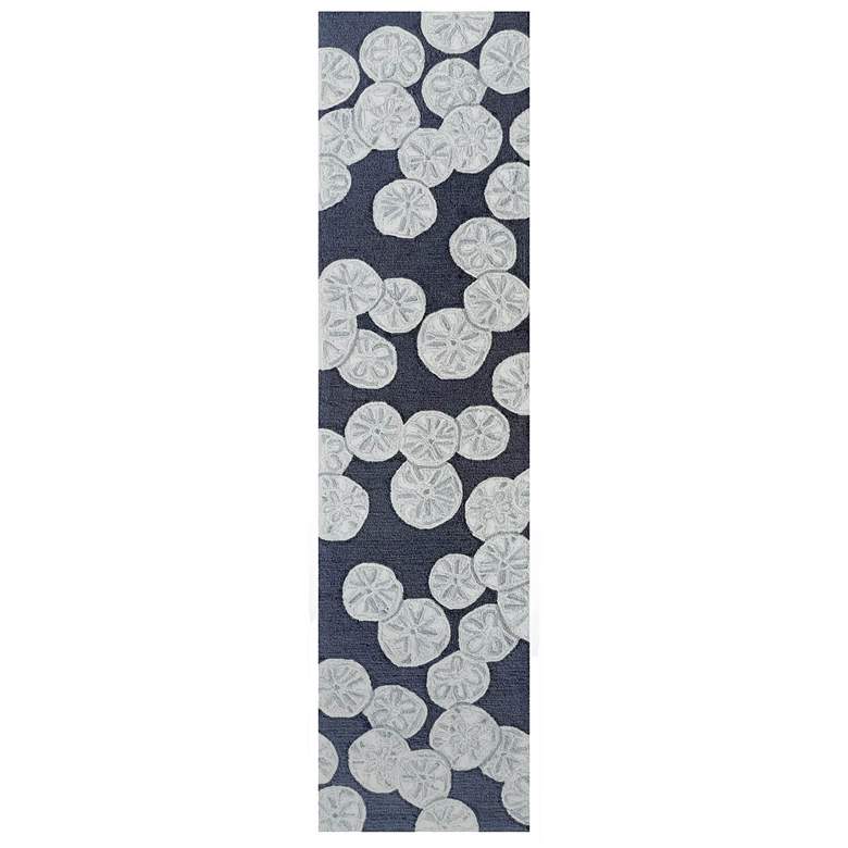 Image 1 Liora Manne Capri Sea Biscuit Indoor/Outdoor Area Rug Navy 2'x8'