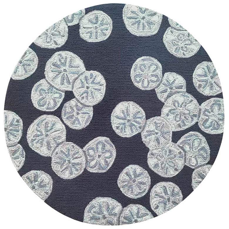 Image 1 Liora Manne Capri Sea Biscuit Indoor/Outdoor Area Rug Navy 3' Round