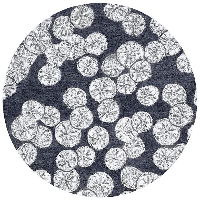 Image 1 Liora Manne Capri Sea Biscuit Indoor/Outdoor Area Rug Navy 5' Round