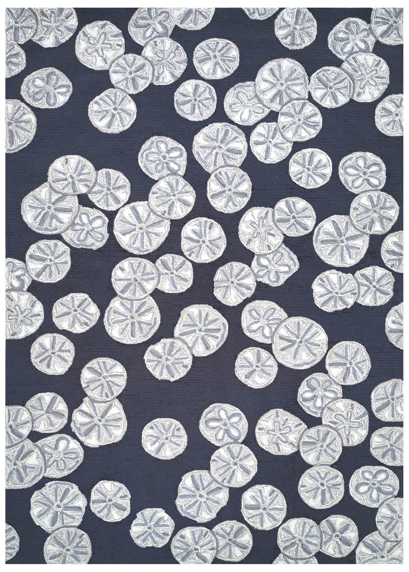 Image 2 Liora Manne Capri Sea Biscuit Indoor/Outdoor Area Rug Navy 7'6"x9&