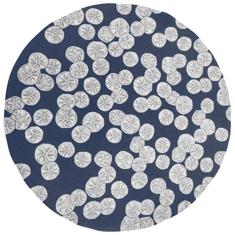 Image 1 Liora Manne Capri Sea Biscuit Indoor/Outdoor Area Rug Navy 8' Round
