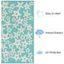 Thumbnail3 of Liora Manne Capri Starfish Indoor/Outdoor Area Rug Aqua 2'x3' more views