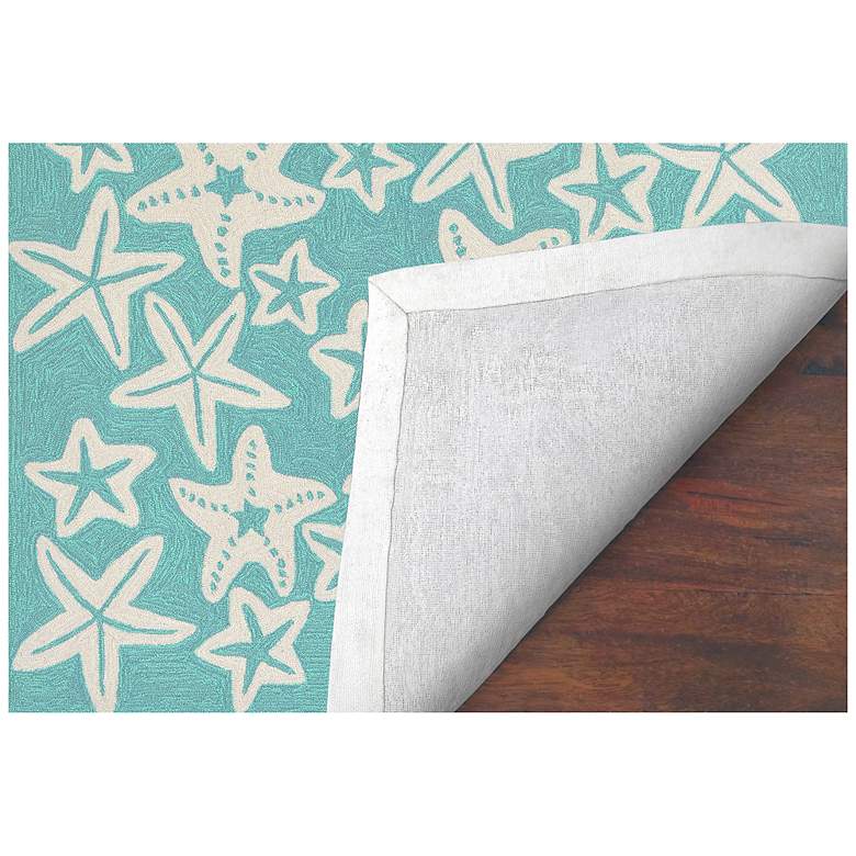 Image 5 Liora Manne Capri Starfish Indoor/Outdoor Area Rug Aqua 2'x5' more views