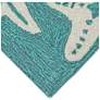 6_Liora Manne Capri Starfish Indoor/Outdoor Area Rug Aqua 2'x5' more views