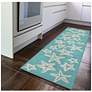Thumbnail1 of Liora Manne Capri Starfish Indoor/Outdoor Area Rug Aqua 2'x8'