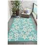 Thumbnail3 of Liora Manne Capri Starfish Indoor/Outdoor Area Rug Aqua 7'6"x9'6" more views
