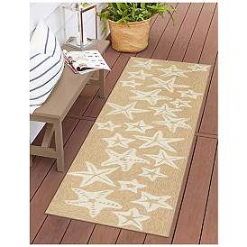 Image3 of Liora Manne Capri Starfish Indoor/Outdoor Area Rug Neutral 2'x5' more views