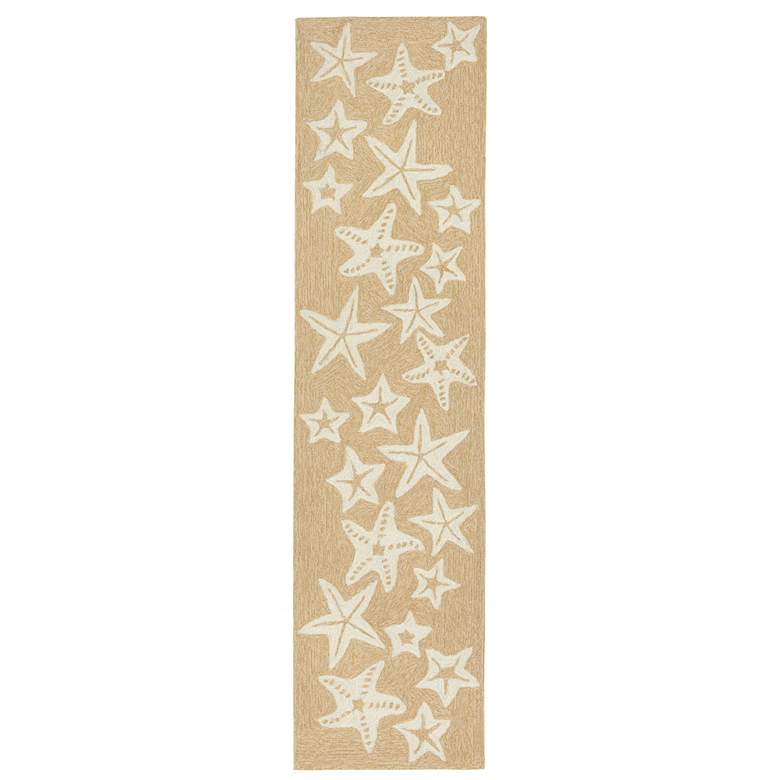 Image 1 Liora Manne Capri Starfish Indoor/Outdoor Area Rug Neutral 2'x8'