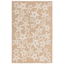 Image2 of Liora Manne Capri Starfish Indoor/Outdoor Area Rug Neutral 5'x7'6"