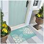 Thumbnail1 of Liora Manne Capri Turtle Indoor/Outdoor Area Rug Aqua 2'x3'