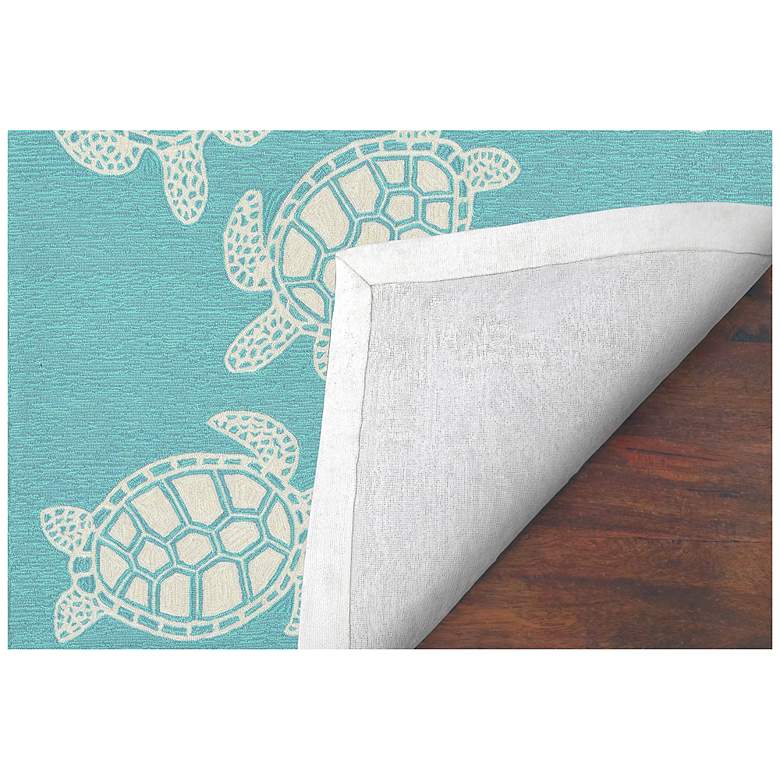Image 5 Liora Manne Capri Turtle Indoor/Outdoor Area Rug Aqua 3'6"x5'6" more views