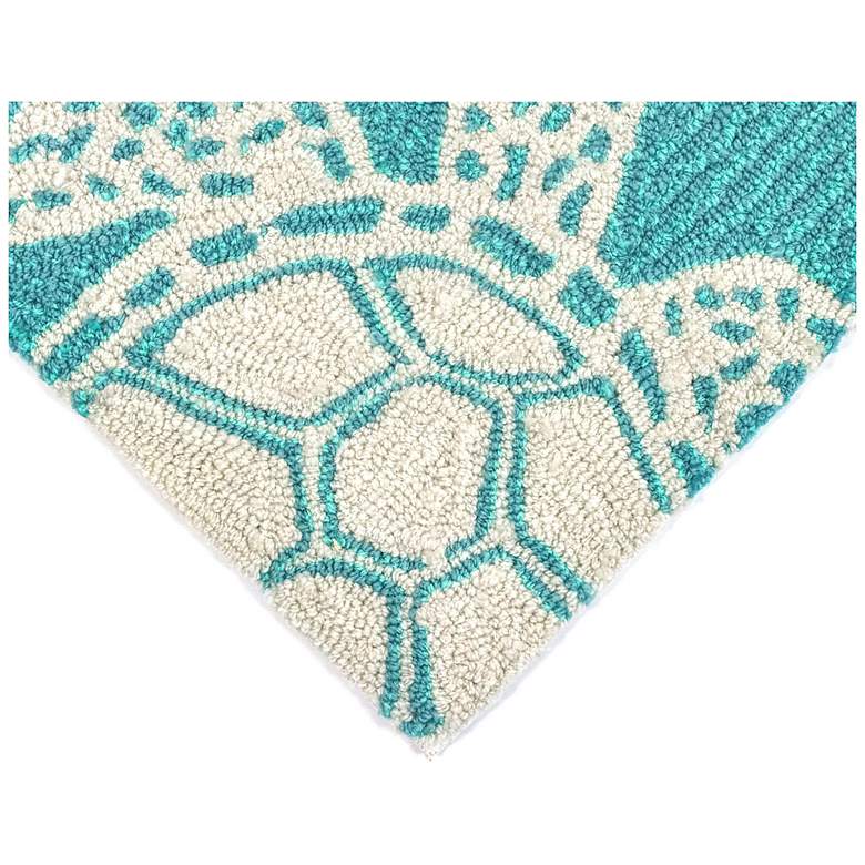 Image 6 Liora Manne Capri Turtle Indoor/Outdoor Area Rug Aqua 3'6"x5'6" more views