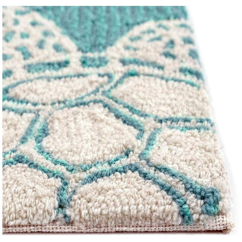 Image 7 Liora Manne Capri Turtle Indoor/Outdoor Area Rug Aqua 3'6"x5'6" more views