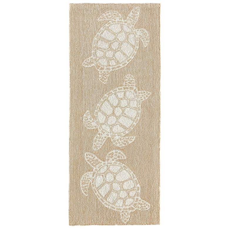 Image 1 Liora Manne Capri Turtle Indoor/Outdoor Area Rug Neutral 2'x5'