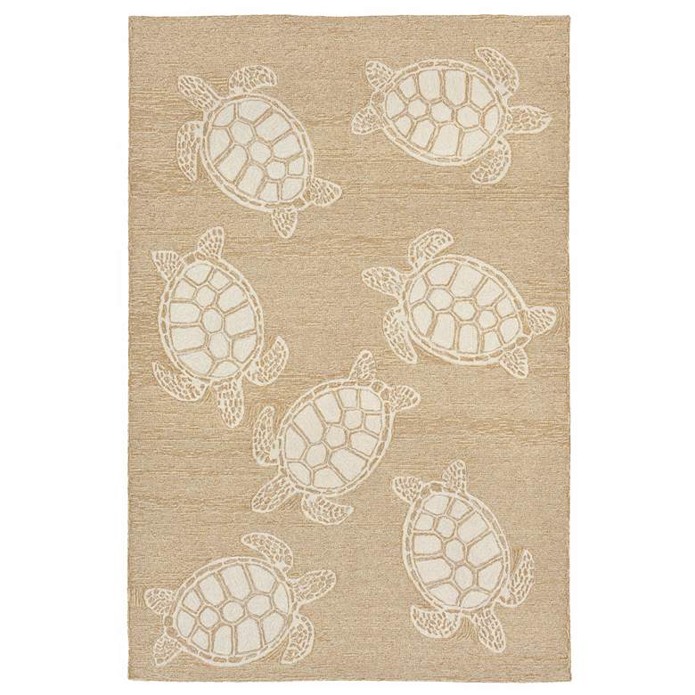 Image 1 Liora Manne Capri Turtle Indoor/Outdoor Area Rug Neutral 3'6"x5'6"