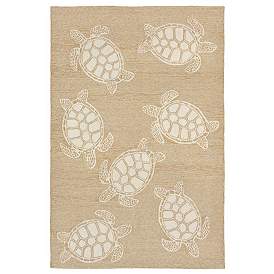 Image2 of Liora Manne Capri Turtle Indoor/Outdoor Area Rug Neutral 5'x7'6"