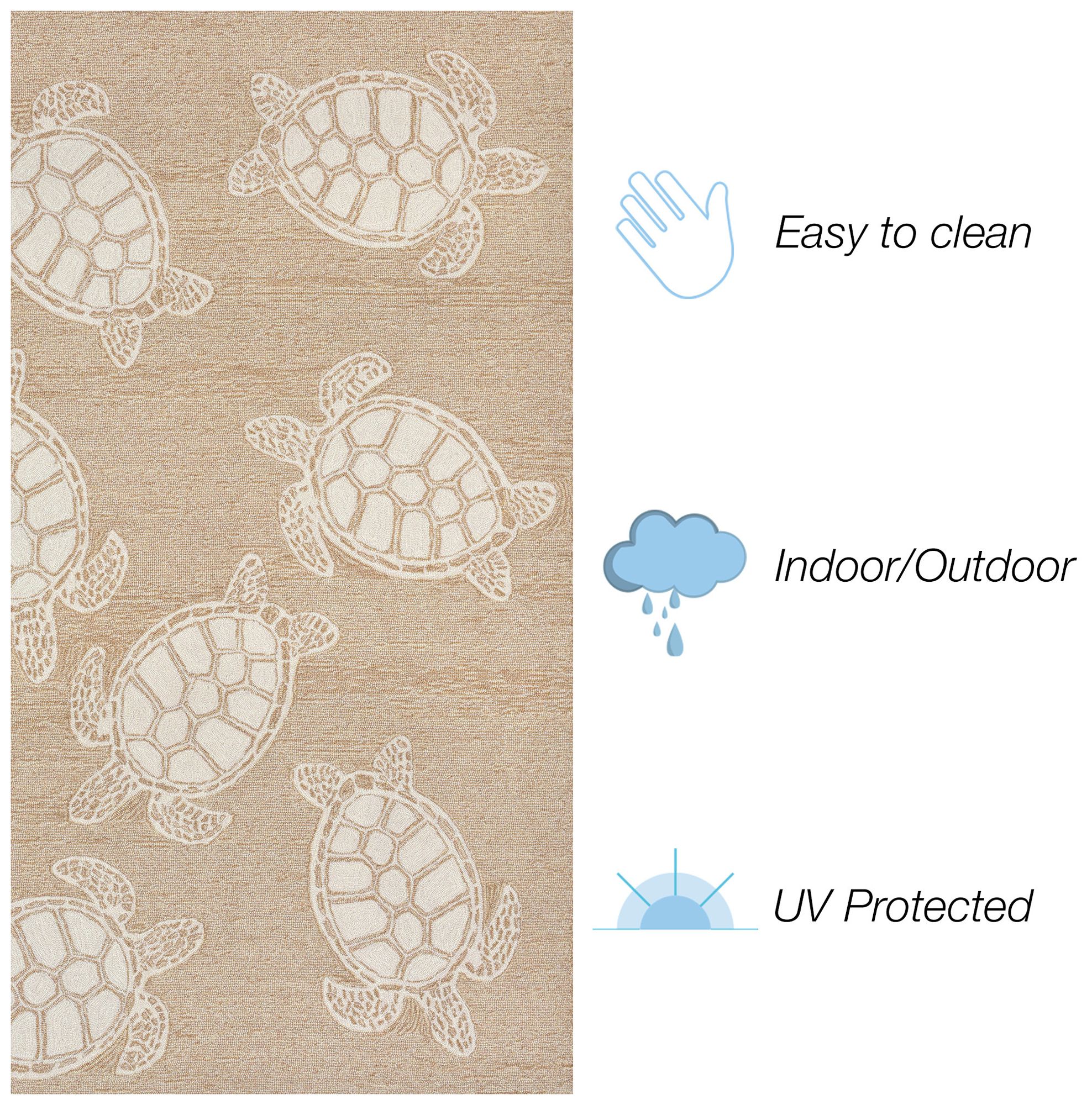 Thumbnail4 of Liora Manne Capri Turtle Indoor/Outdoor Area Rug Neutral 5'x7'6" more views