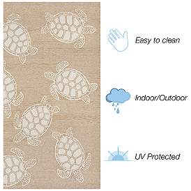 Image4 of Liora Manne Capri Turtle Indoor/Outdoor Area Rug Neutral 5'x7'6" more views