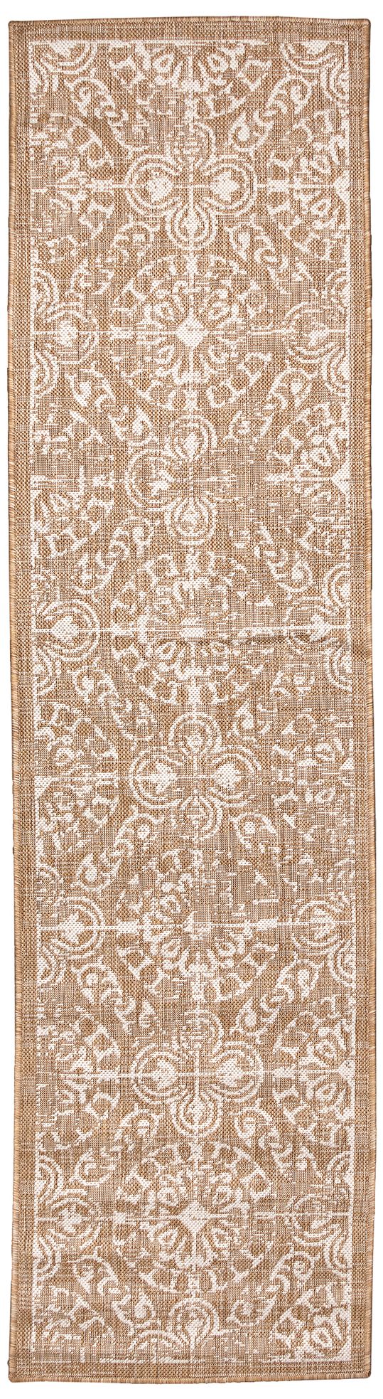 Liora Manne Carmel Antique Tile Indoor/Outdoor Rug Sand 1'11" x 7&