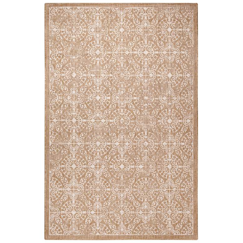 Image 1 Liora Manne Carmel Antique Tile Indoor/Outdoor Rug Sand 4'10" x 7&