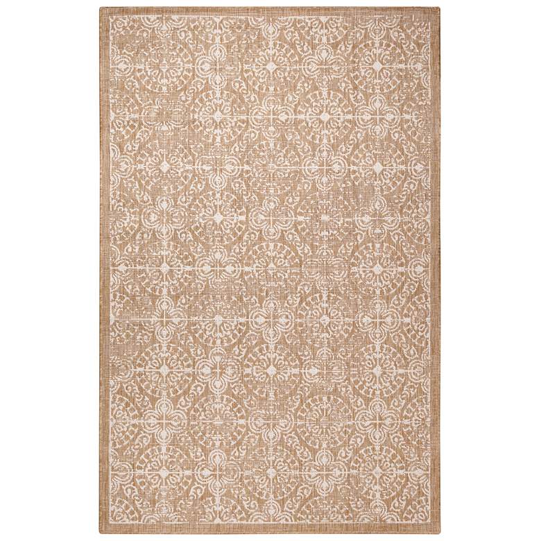 Image 1 Liora Manne Carmel Antique Tile Indoor/Outdoor Rug Sand 4'10" x 7&