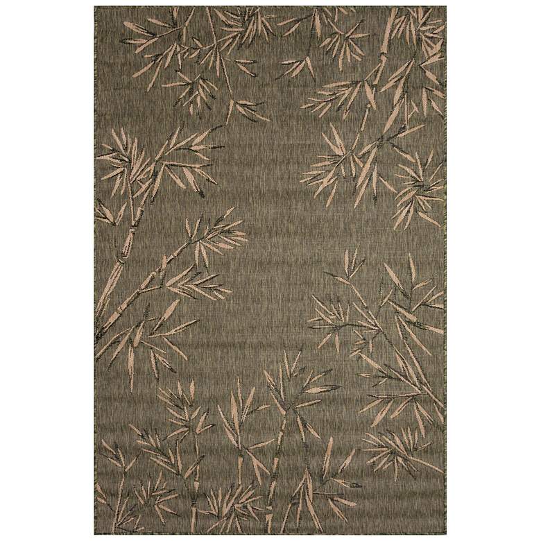 Image 1 Liora Manne Carmel Bamboo Border Indoor/Outdoor Rug Green 3&#39;3 inch x 4