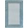 Liora Manne Carmel Multi Border Indoor/Outdoor Rug Aqua