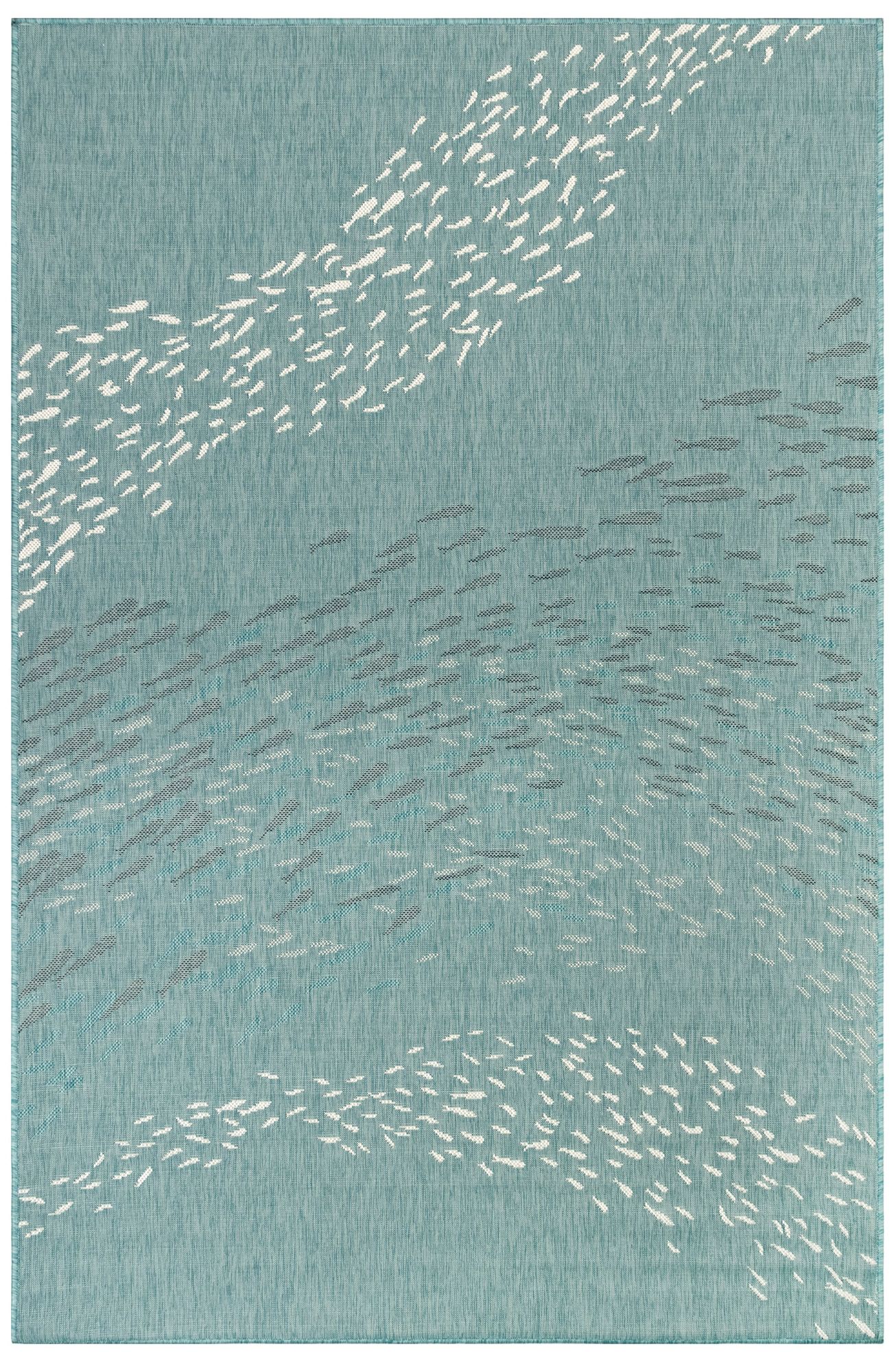 Image Liora Manne Carmel School Of Fish Indoor/Outdoor Rug Aqua