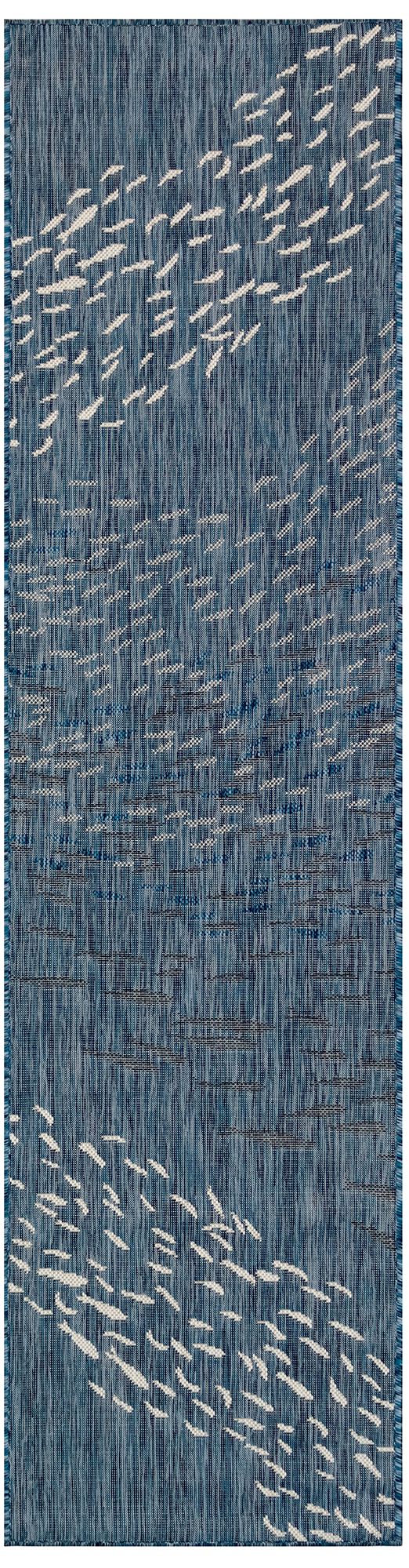 Liora Manne Carmel School Of Fish Indoor/Outdoor Rug Navy 1'11" x 